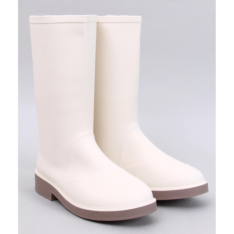 Meness J.Beige women's matte wellingtons 1
