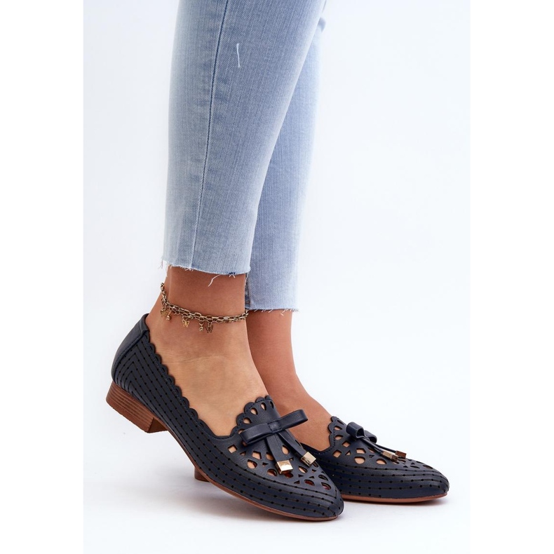 Ballerina shoes Model Nestavia ASA222-1 Navy - Step in style 1
