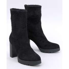 Carlini Black high-heeled ankle boots with elastic cuff 1