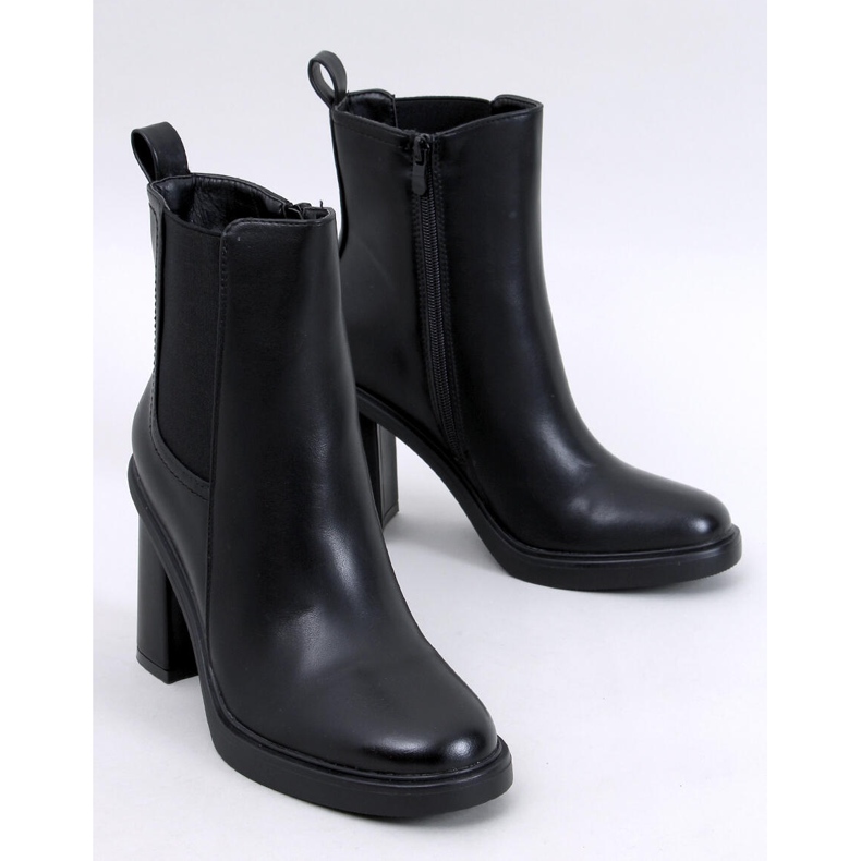 Lilley Black Chelsea boots with a high heel 1