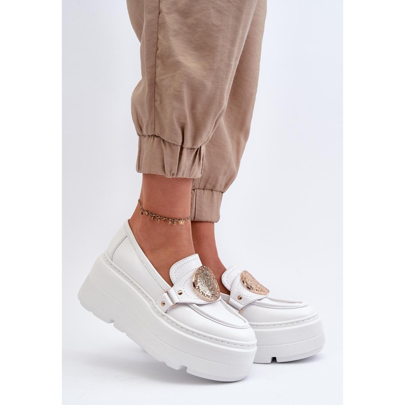 Moccasins Model Zazoo 3458 White - Step in style 1