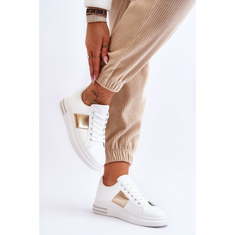 Sports Shoes Model Follow Me 2256 White/Gold - Step in style 1