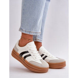 Platform sports shoes white 1