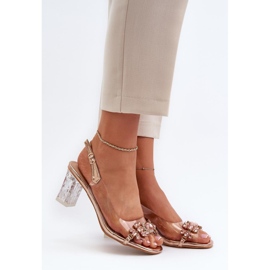 Sandals Model Da MR38-444 Pink Gold - Step in style 1