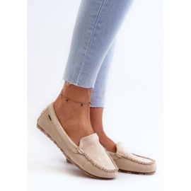 Classic Beige women's moccasins 1