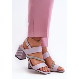 Violet women's high heel sandals purple 1