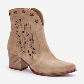 Boots Model Lewski 3613 Beige Suede - Step in style 2