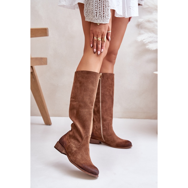 Boots Model Lewski 3616 Brown Suede - Step in style 1