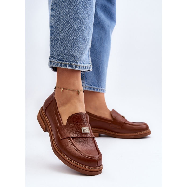 Zazoo Brown women's leather moccasins 2 Zazoo Brown women's leather moccasins 2