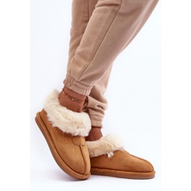 Women's slippers with Camel fur brown 1