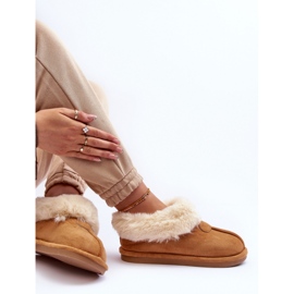 Women's slippers with Camel fur brown 2