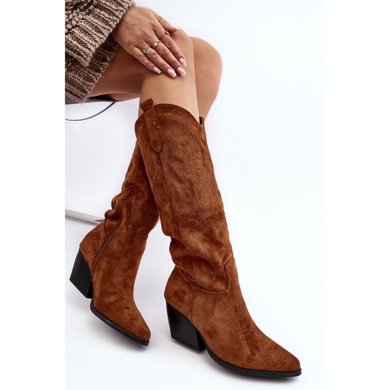 Boots Model Sloana WZ688-12 Camel Suede - Step in style brown 2