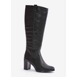 Sergio Leone Black women's high-heeled boots 2