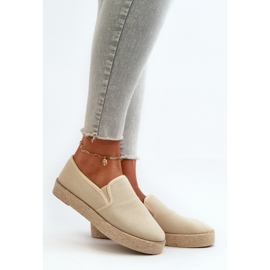 Women's espadrilles on the Beige platform 1