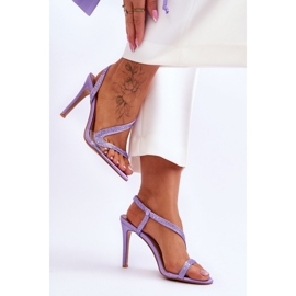 Elegant high heel sandals Violet 1