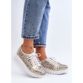 Zazoo Gold Women's Leather Shoes golden 1