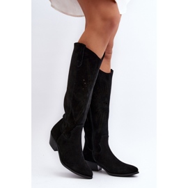 Zazoo Black openwork upper boots 1