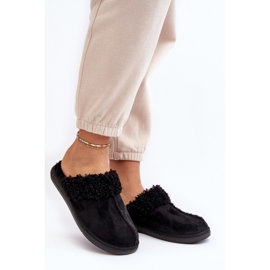 Inblu Black women's slippers with fur 1 Inblu Black women's slippers with fur 1