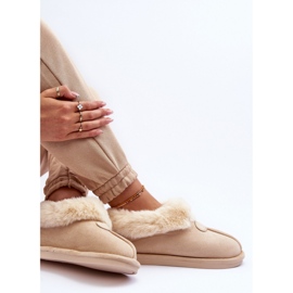 Light Beige insulated women's slip-on slippers 2