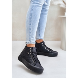Quilted insulated Big Star Black sneakers 1