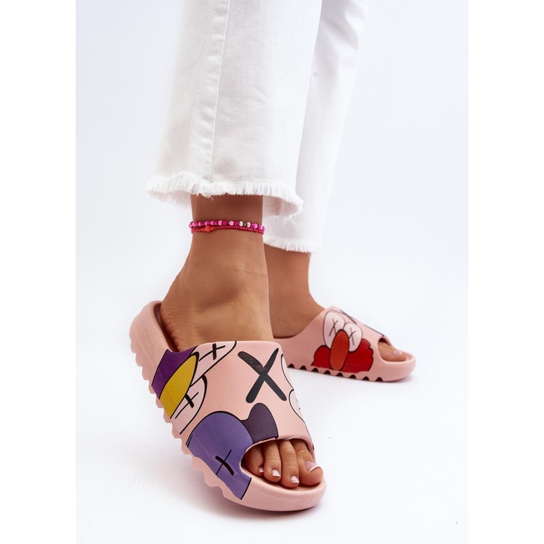 Pink cartoon flip flops 1