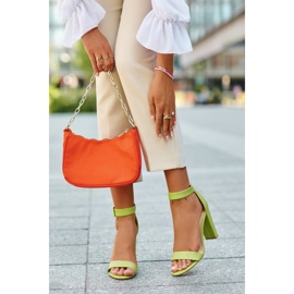 Green Neon women's high-heeled sandals 1