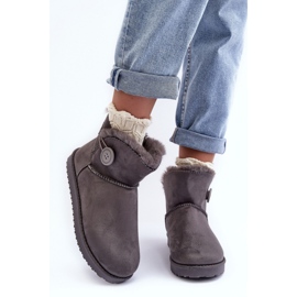 Women's snow boots on the Gray platform grey 1