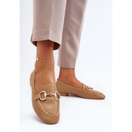 Camel women's flat moccasins brown 1