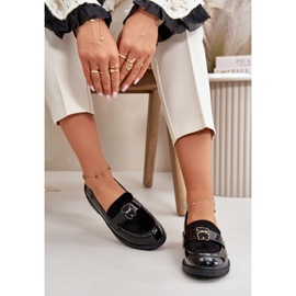 Women's moccasins with S.Barski Black Varnish decoration 1