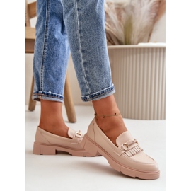 Women's moccasins with Beige decoration 1