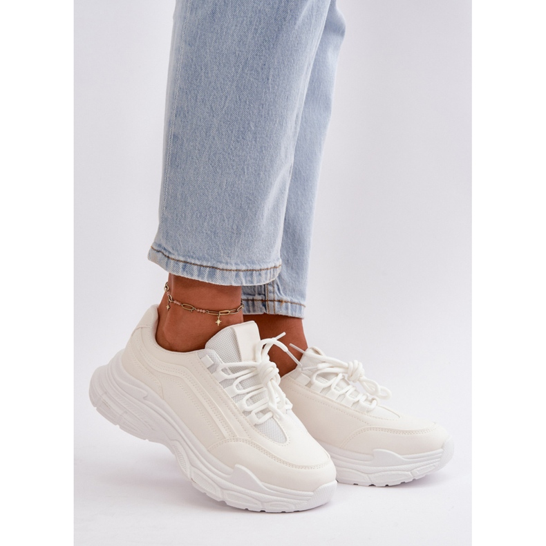 Sports Shoes With a Thick Sole, White 1