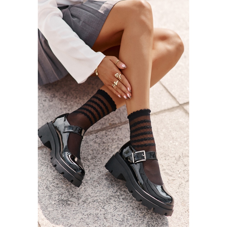 Ladies' patent shoes with a Black Lakier buckle 1