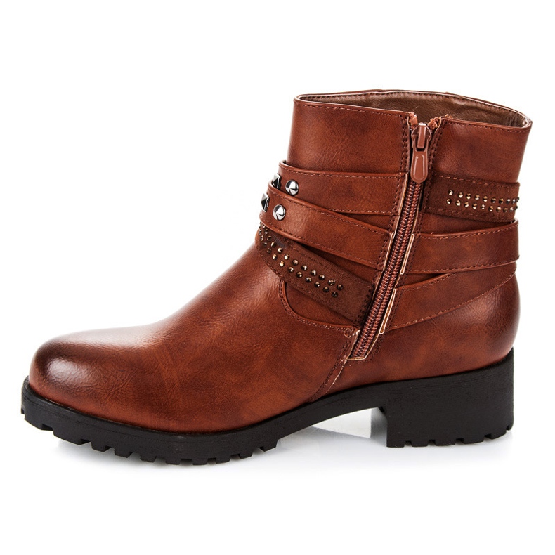 Abloom Brown ankle boots with buckle 1