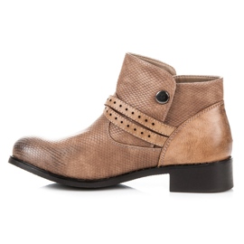 Low boots with a pattern brown 1