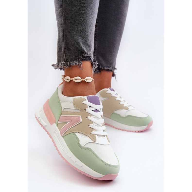 Stylish women's sneakers on the Multicolor platform multicolored 1