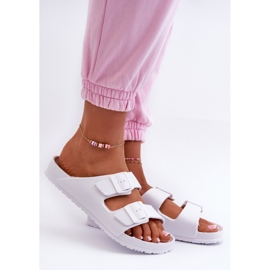 Women's flip-flops with White buckles 1