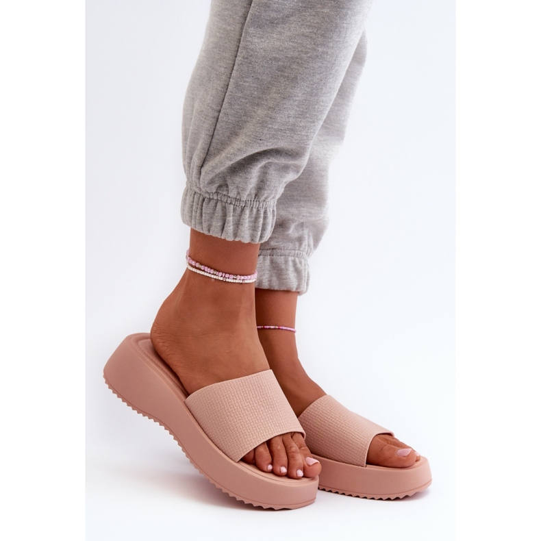 Women's platform slippers Pink 1