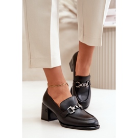 Vinceza Black women's high-heeled shoes 1