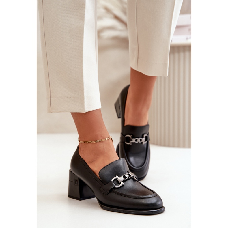 Vinceza Black women's high-heeled shoes 1