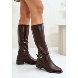 Classic women's boots with Brown buckle 1 Classic women's boots with Brown buckle 1