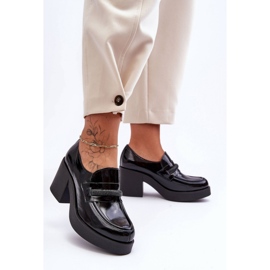 High heel shoes with Black decoration 1