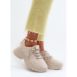 Sports shoes on a massive Beige platform 1