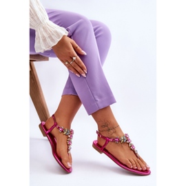 Women's Sandals With Stones Fuchsia pink 1