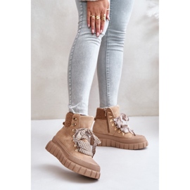 Warm Brown Platform Boots 1