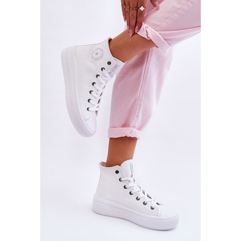 Big Star White Women's High Sneakers 1