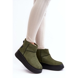 Snow boots Model Maciejka 06257-24 Olive - Step in style green 1