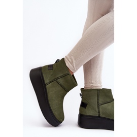 Snow boots Model Maciejka 06257-24 Olive - Step in style green 2