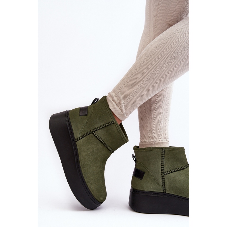 Snow boots Model Maciejka 06257-24 Olive - Step in style green 2