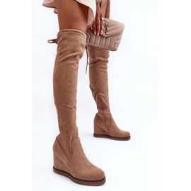 Over-the-knee boots Model Mephal NS362P Beige Suede - Step in style 2
