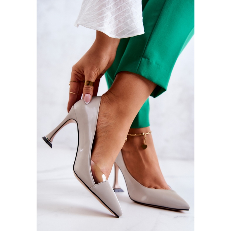 High heels Model Tamira F6102 Light Gray - Step in style grey 1